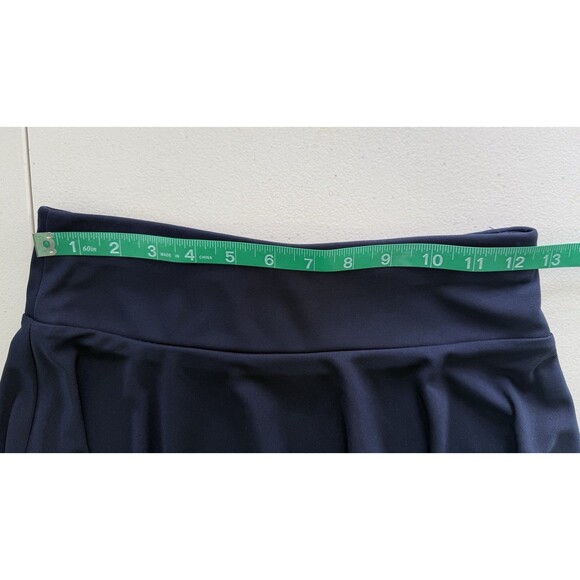 Women’s Navy A-Line Skater Skirt Flowy Flare Yoga Waistband Casual Minimalist XS - Picture 7 of 8